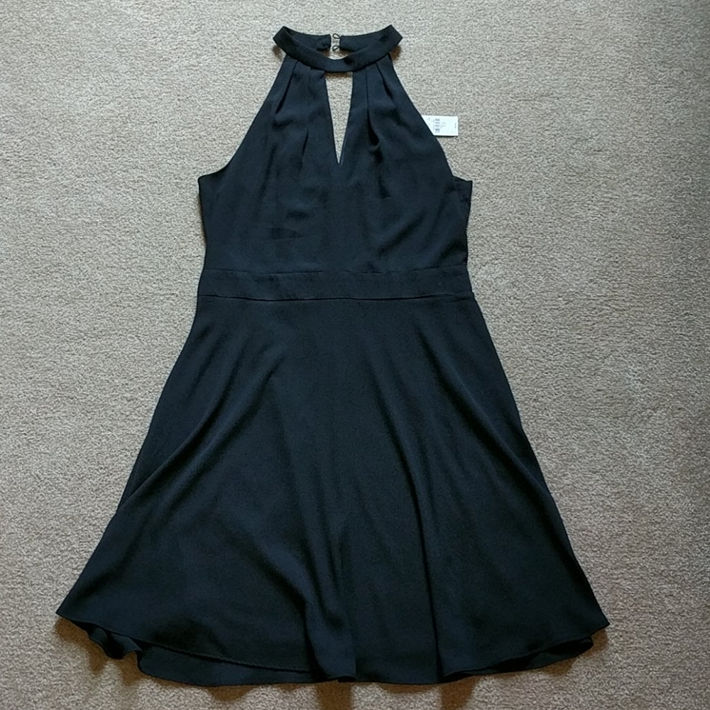 NWT Express black keyhole dress